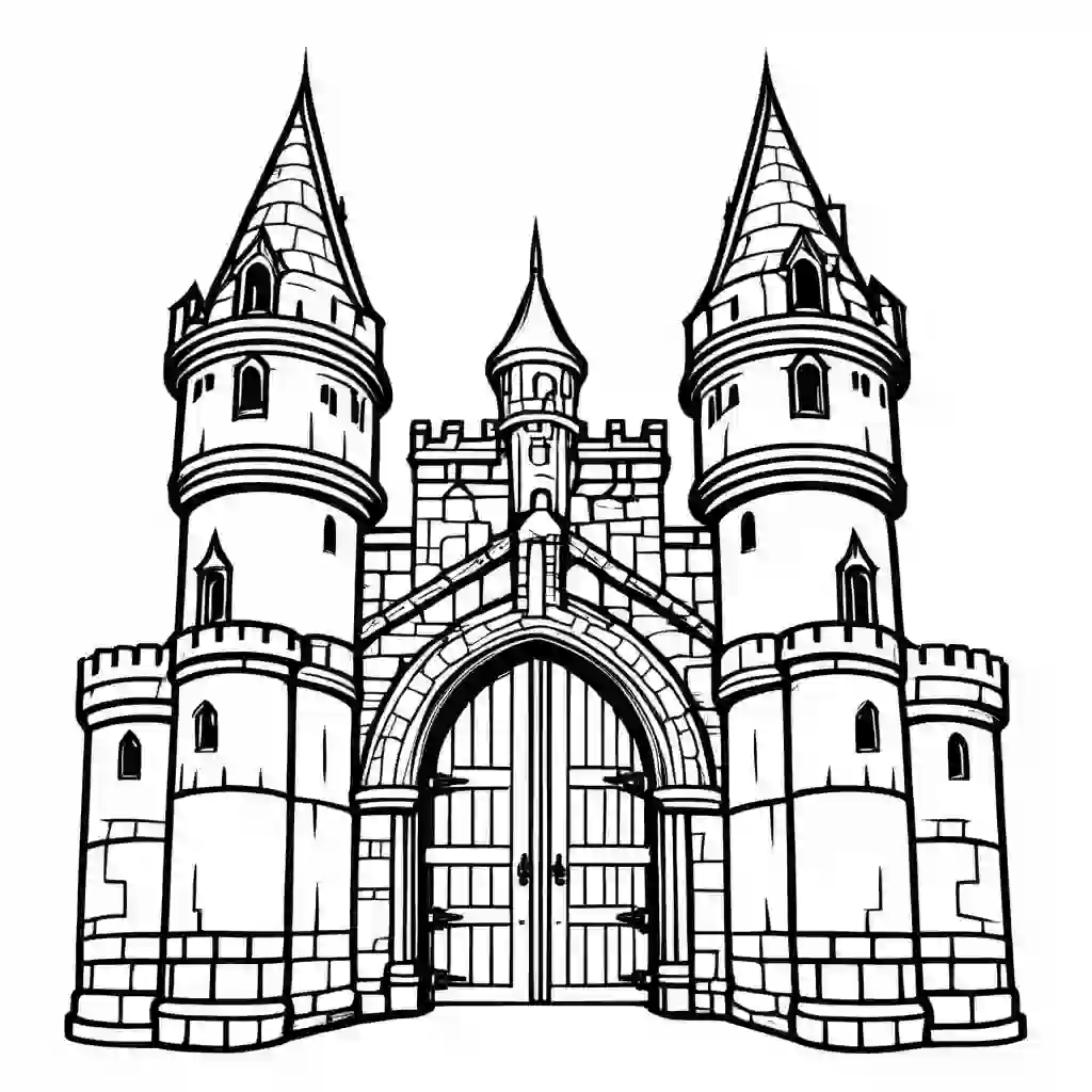 Castle Gate coloring pages
